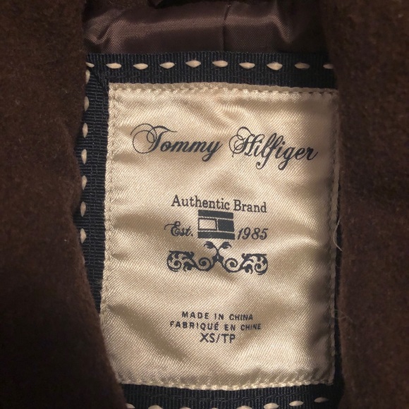 Tommy Hilfiger Two Button Dark Brown Coat, XS - Picture 5 of 5